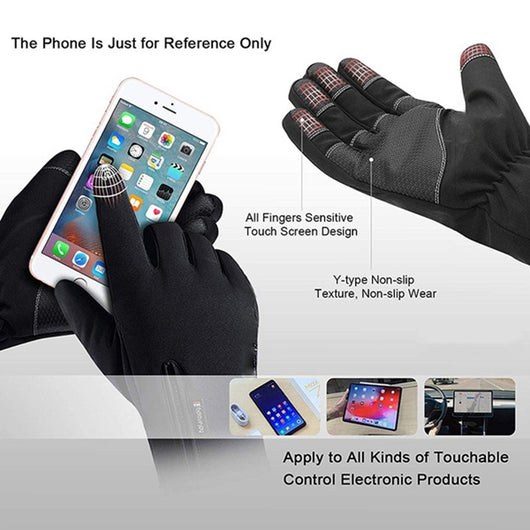 Guantes de Invierno Táctiles Antideslizantes Unisex Impermeables y Cortavientos para Ciclismo y Deportes - Image 4