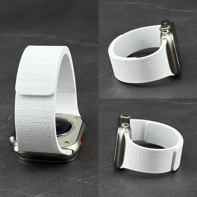 Correa Magnética para iWatch S10 Patrón Litchi Silicona Suave