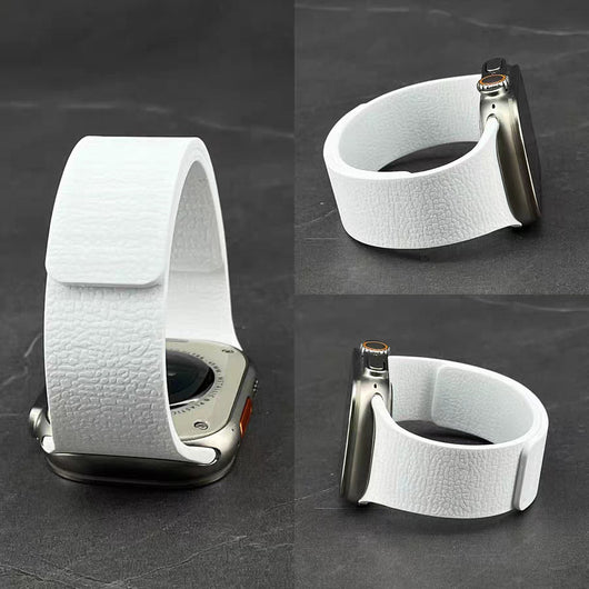 Correa Magnética para iWatch S10 Patrón Litchi Silicona Suave