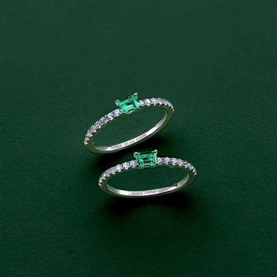 Anillo de Plata Esterlina 925 con 20 Puntos Cuadrados para Mujer - Image 8