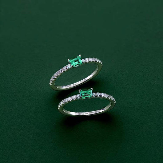 Anillo de Plata Esterlina 925 con 20 Puntos Cuadrados para Mujer - Image 8