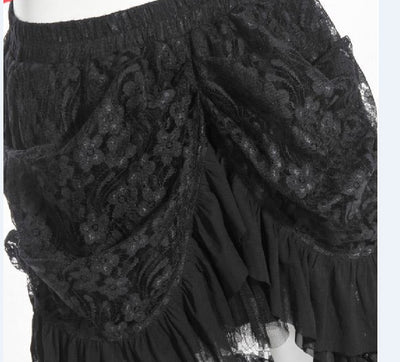 Vestido Gótico de Fiesta con Encaje y Cola de Pájaro - Image 13