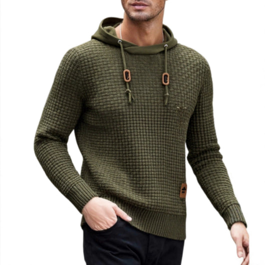 Sudadera con Capucha Tejida Casual para Hombre - Image 6