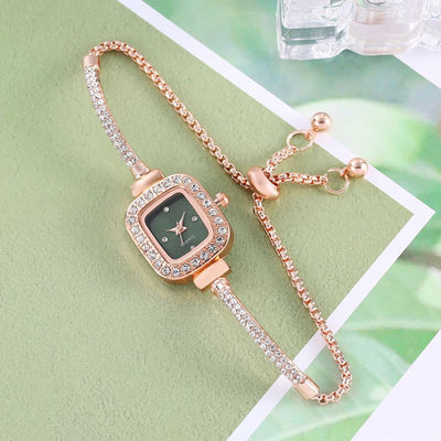 Reloj Pulsera Cuadrado con Diamantes y Diseño de Cuerda Trenzada - Image 7