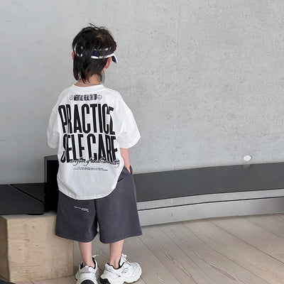 Remera Infantil Estampada con Letras - Manga Corta para Verano - Image 4
