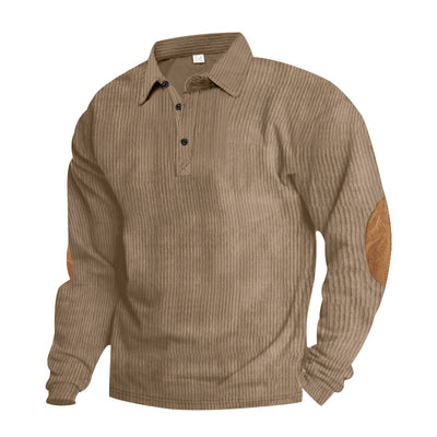 Camiseta Manga Larga de Pana para Hombre - Primavera y Otoño - Image 10