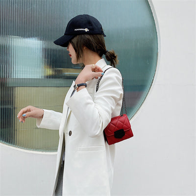 Bolso Mensajero Mujer Cadena Rombo - Estilo Versátil - Image 5