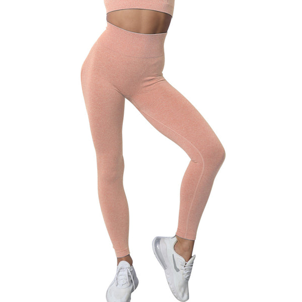 Leggins Yoga Cintura Alta Durazno con Diseño Europeo y Americano