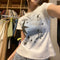 Camiseta Blanca Básica con Estrella Pintada a Mano