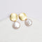 Plateado Freshwater Pearl Earrings Dorado 12or13mm