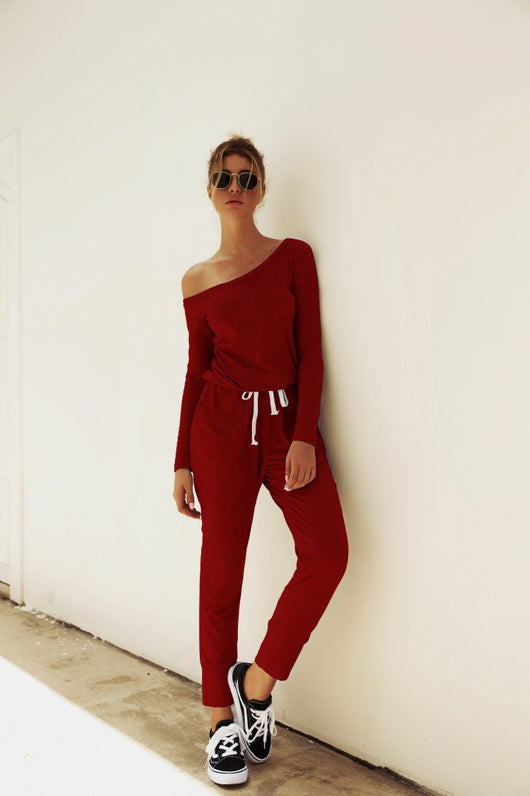 Jumpsuit Casual de Manga Larga con Hombros Descubiertos - Image 11