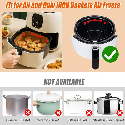 Air Fryer Magnets Silicone Buckle for Parchment Paper Liners, High-Temp Resistant Air Fryer Accessories, Lock Paper from Heating Element or Covering Food, Prevent Burning & Uneven Cooking - Tekeno