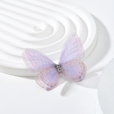 Diadema Tocado Mariposa con Malla Floral Doble Capa Diamante - Image 7