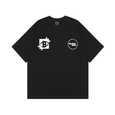 Camiseta Hip Hop Oversize con Estampado Jigsaw para Hombre - Image 11