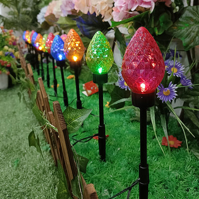 Lámpara Solar Decorativa Navideña con Diseño de Fresa para Jardín - Image 8