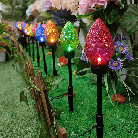 Lámpara Solar Decorativa Navideña con Diseño de Fresa para Jardín - Image 8