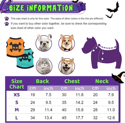 Chaleco Halloween para Perros y Gatos - Diseño Calavera con Bloques de Color - Image 5