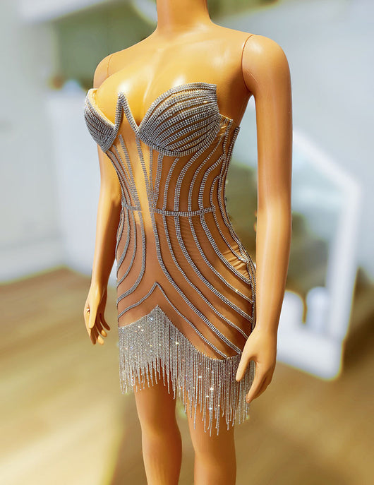 Vestido de Fiesta para Mujer con Detalles de Borlas - Image 11