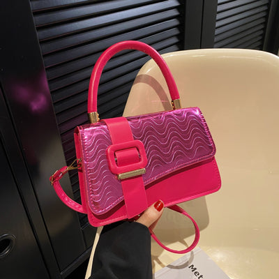 Bolsa Bandolera Cuadrada Pequeña con Patrón Brillante para Mujer - Image 9