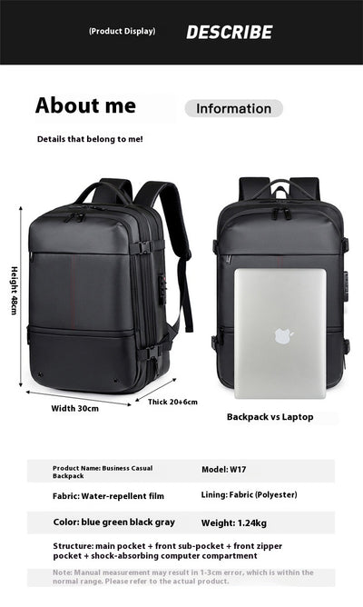 Mochila Ejecutiva de Compresión Inteligente Premium - Image 41