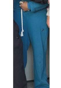 Pantalón Deportivo Ancho con Bordado de Estrella y Cintura Doble para Parejas - Image 14