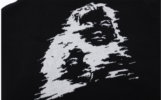 Suéter Pullover Oversized de Jacquard Grueso para Hombre - Image 9