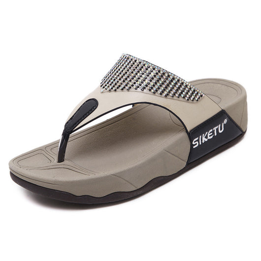 Sandalias para Mujer con Tacón Grueso y Detalles de Diamantes - Image 4