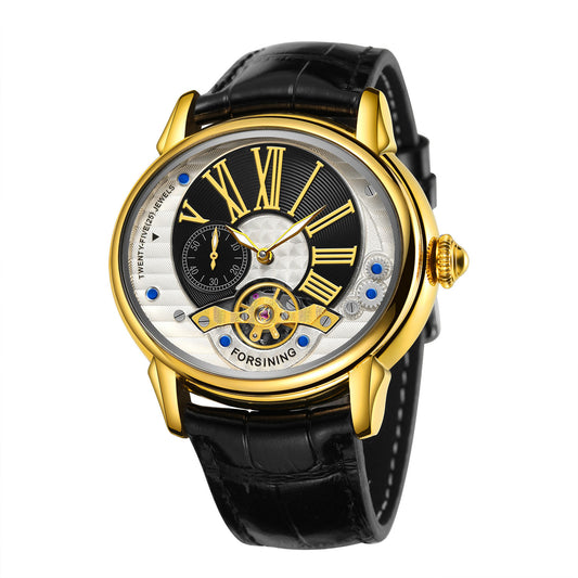 Reloj Mecánico de Estilo Clásico con Volante Visible para Hombre - Image 2