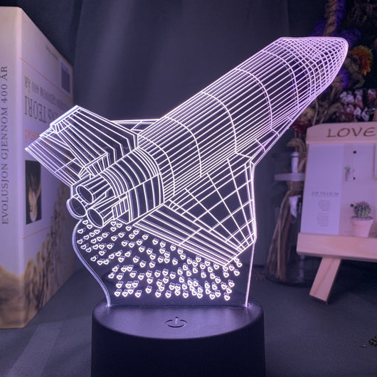 Lámpara 3D Holográfica Avión Personalizada - Luz Nocturna LED para Niños - Image 9