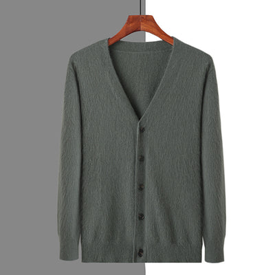 Cardigan Tejido con Cuello V y Botones para Hombre - Image 3