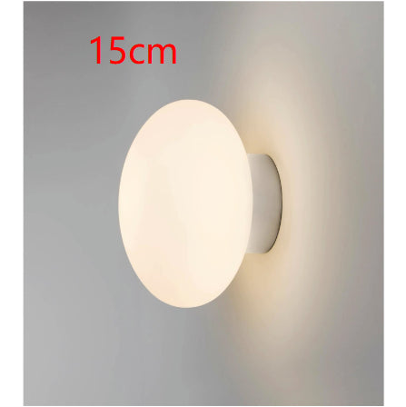 Lámpara de Pared Minimalista Blanca en Vidrio Estilo Hongo - Image 12