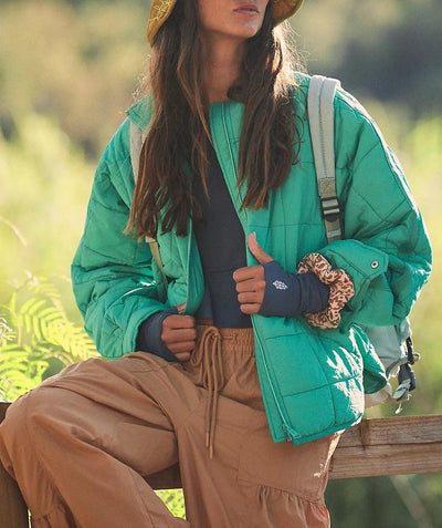 Chaqueta Acolchada Ligera con Cierre de Compresión en Algodón - Image 16
