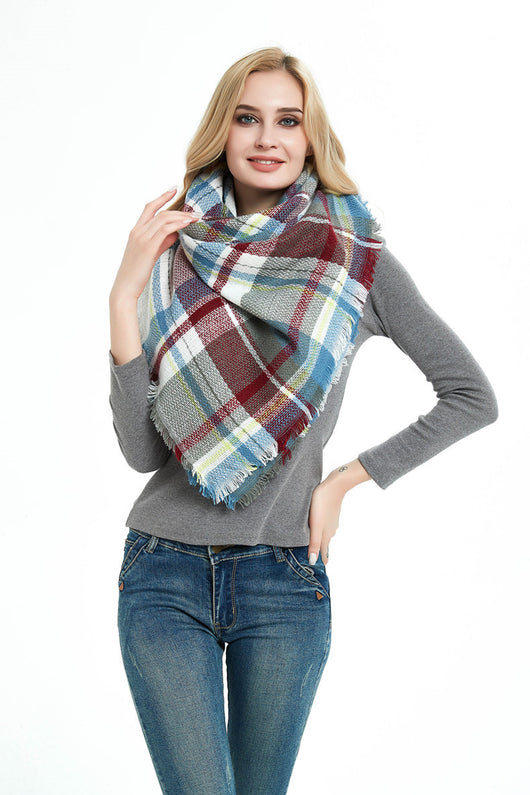 Pañuelo Cuadrado Talma para Mujer - Cuello Calentador Talla Grande - Image 8