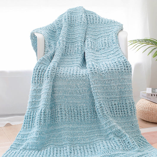 Manta Tejida a Mano con Hilo Dorado - Kit DIY Lujo y Calidez - Image 21