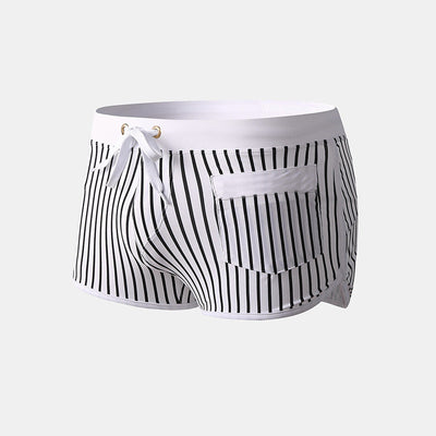 Pantalones de Playa Cortos para Hombre con Doble Capa Antibrillo y Rayas Verticales - Image 2