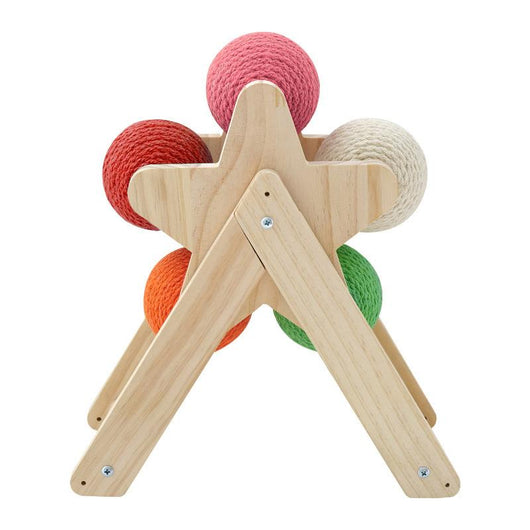 Juguete Interactivo de Madera para Gatos con Pelota Colgante - Image 6