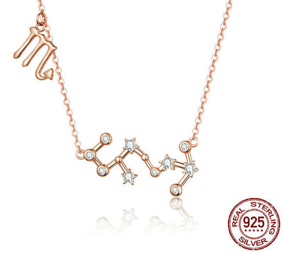 Collar Constelaciones Zodiacales Plata 925 Baño Oro Rosa - Image 10