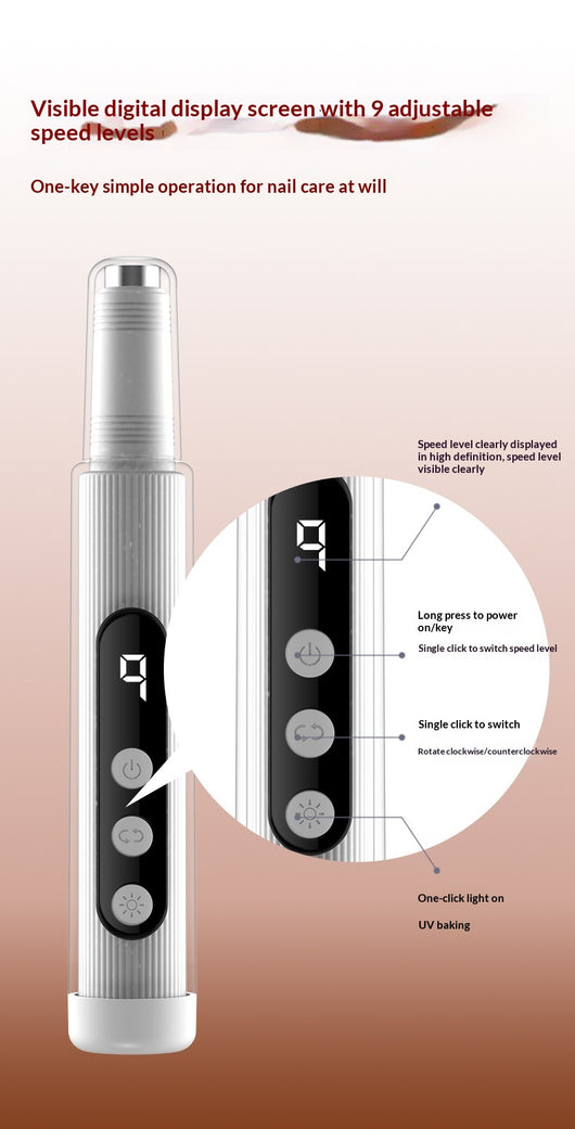 Limadora de Uñas Eléctrica 2 en 1 con Luz LED - Máquina de Manicura Recargable - Image 13