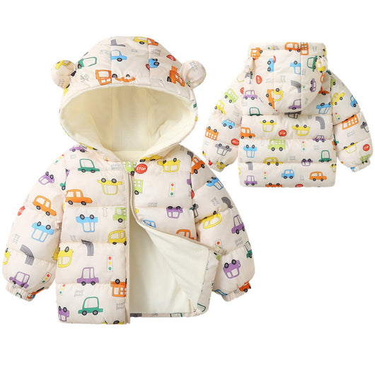 Abrigo Acolchado de Plumón con Forro Polar para Bebés y Niños Pequeños - Image 10