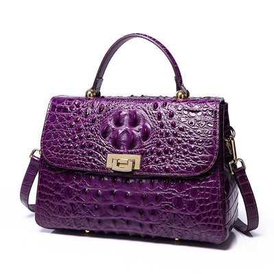 Bolso Mensajero de Cuero para Mujer con Patrón de Peces - Image 7