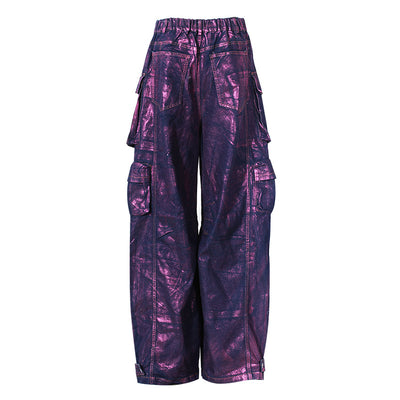 Jeans Casuales Morados con Efecto Bronceado para Mujer - Image 2