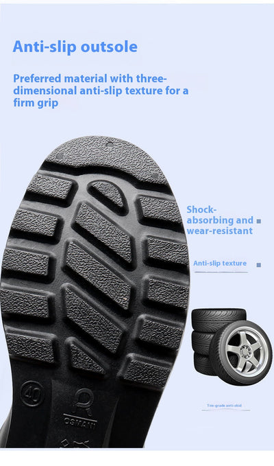 Botas de Lluvia Altas para Construcción - Zapatos Protectores Impermeables Antideslizantes - Image 17