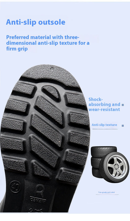 Botas de Lluvia Altas para Construcción - Zapatos Protectores Impermeables Antideslizantes - Image 17