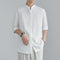 Men's Summer Mandarin Collar Short Sleeve Breathable Shirt