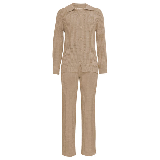 Traje de Pantalón Recto y Camisa Lisa - Conjunto Elegante y Versátil - Image 5