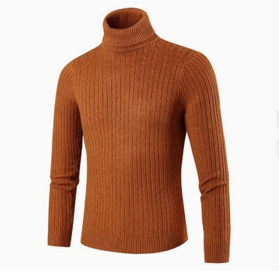 Suéter Cuello Alto Tejido Slim Fit para Hombre - Colores Sólidos - Image 11