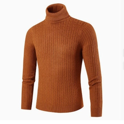 Suéter Cuello Alto Tejido Slim Fit para Hombre - Colores Sólidos - Image 11