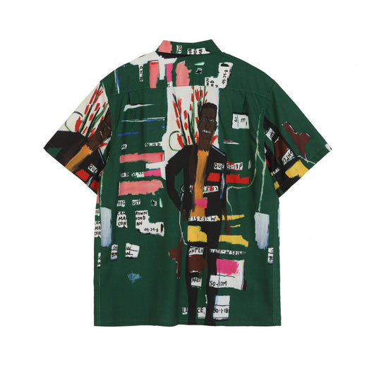 Camisa Hawaiana Estampado Doodle para Mujer - Estilo Personalidad - Image 3
