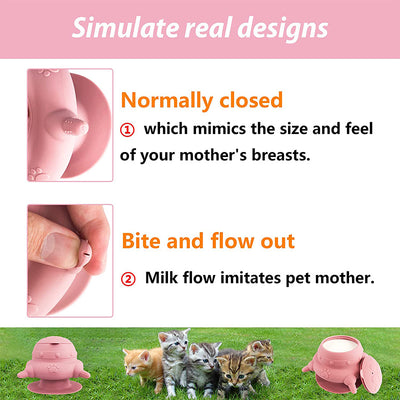 Alimentador de Cachorros con 4 Teteros de Silicona para Perros, Gatos y Conejos - Image 3