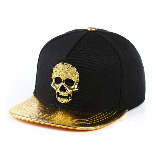 Gorra Hip-hop con Logo Calavera Metálica - Image 4